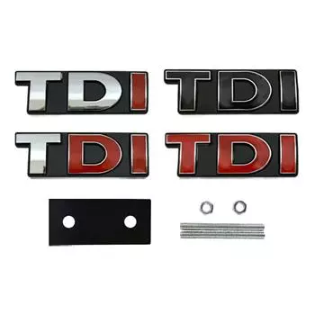 3D металлический логотип TDI, передний капот, гриль, эмблема, задний багажник, значок, наклейка, наклейки для V/W Polo Golf Jetta Passat Touran Bora A