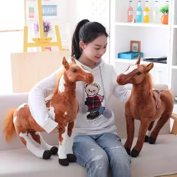 3D моделирование лошади животное плюшевая кукла детская игрушка декор комнаты реквизит для фотосессии 30cm