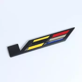 3D Modified Badge Car Badge WTF V Logo Sticker Decals For Cadillac CTs Srx Blus Sts SLs Seville Escalade XT5 Auto Accessories A