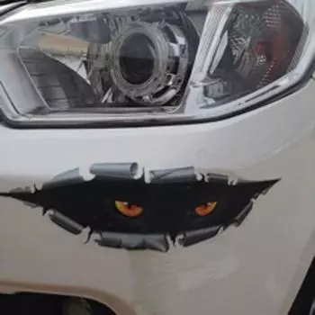 3D Monster Leopard Peeking Car SUV Rear Багажник Окно Виниловая Наклейка Наклейка Забавный Тюнинг Автомобиля Универсальные Внешние Детали С Наклейкой чёрный