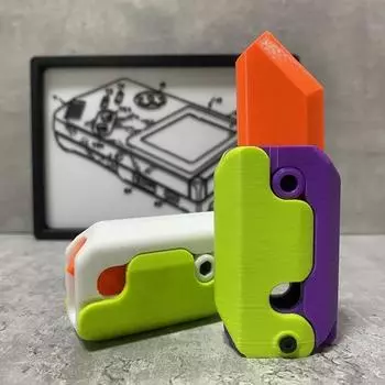 3D Морковь Гравитационный Нож Непоседа Игрушки Дети Декомпрессия Push Card Маленькая Игрушка 3D Печать Пластиковый Морковный Нож Прямая поставка