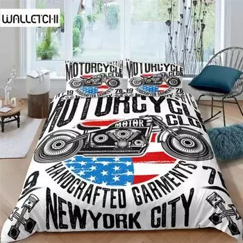3D Motor Club Print Home Living Luxury Comfortable Duvet Cover PillowCase Постельные принадлежности Queen и King Размер EUUSAU EU Single 135x200cm