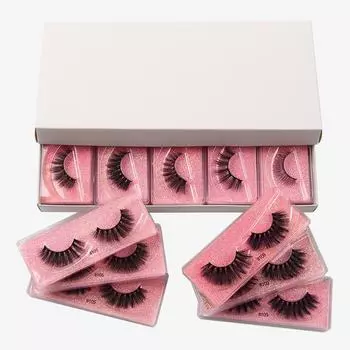 3D-накладные ресницы ручной работы Cross-Border Thick Eyelashes - европейский и американский стиль #106 розовый