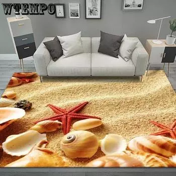 3D напольный коврик, кухонный коврик с пляжными волнами, коврик для кухни, моющийся, нескользящий ковер для гостиной, морской коврик для ванной, абсорбент 80*100cm