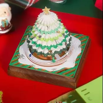3D Настольный Календарь Бумажная Скульптура Рождественская Елка Календарь 2025 Разрываемый Липкий