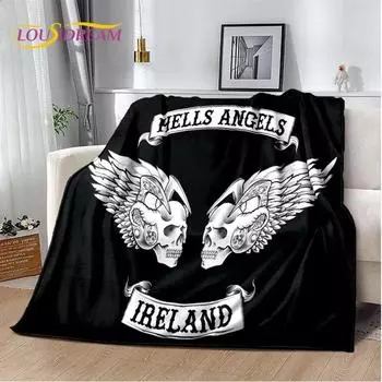 3D одеяло с надписью «Hells Angels MC», мягкое одеяло для дома, спальни, кровати, дивана, пикника, путешествия, офиса, одеяло, детское одеяло 125x150cm 50x60inch