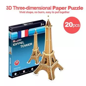3D Пазлы Эйфелева башня Бумажная модель DIY Творческий подарок Дети Развивающие игрушки Горячая мини всемирно известная архитектурная модель T5