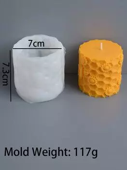 3D Пчелиные Соты Силиконовые Формы для Свечей Улей Столбик Форма DIY Цилиндр Пчелиный Воск Ароматизированная Гипсовая Свеча Мыло Форма Домашний Декор Подарок