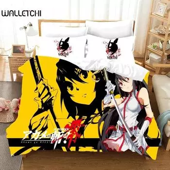 3D-печать аниме Akame ga KILL Постельное белье Пододеяльник Спальня Одеяла Покрывала Односпальные Твин King Size Одеяло Покрывало Домашний Текстиль 70x133cm 2pcs