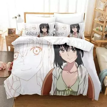 3D-печать аниме STRIKE THE BLOOD комплекты постельного белья изысканный комплект постельного белья пододеяльник комплект постельного белья роскошный подарок на день рождения 135X200cm-2pcs