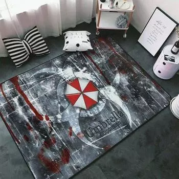 3D печать фильм ужасов Resident Evil персонаж черный зонт печатный ковер игра мягкий ковер гостиная нескользящий коврик коврик для ползания 40x120cm