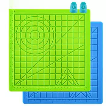 3D-печать Ручка Реплика Версия Квадратный силиконовый коврик для дизайна DIY Рисунок Шаблон для рисования Коврик 41.2x20.3x2.5cm синий