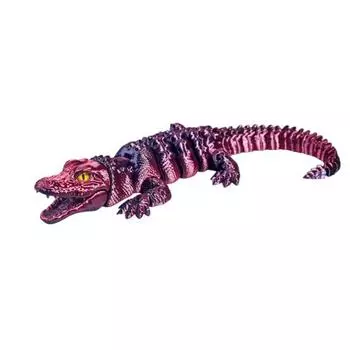 3D-печатная фигурка крокодила, подвижное животное, украшение, гибкая рептилия, крокодил, игрушка-антистресс для взрослых, украшение для дома, офиса, стола