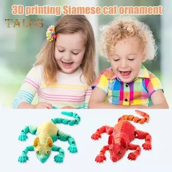 3D-печатная фигурка лысой кошки с подвижными суставами, фигурка кошки-сфинкса, шарнирная модель животного, игрушка для домашнего офиса, книжной полки, украшения для рабочего стола, орнамент G