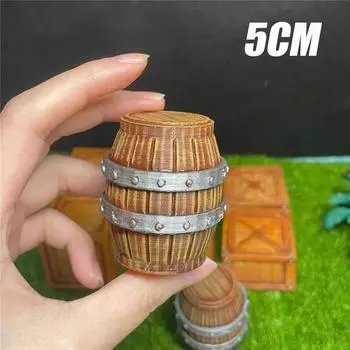 3D-печатная имитация пиратской коробки, сундук, ведро для украшения стола, домашнего декора, кукольного домика, подарка