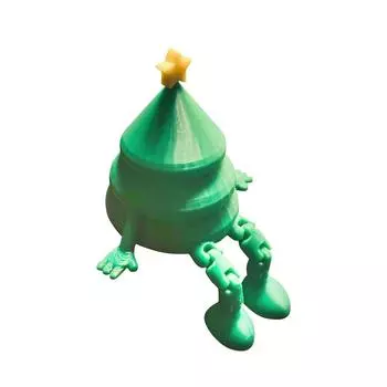 3D-печатная рождественская красочная декоративная рождественская игрушка-человечек One Size зелёный
