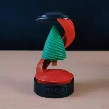 3D-печатная рождественская красочная декоративная вращающаяся елочная игрушка One Size зелёный