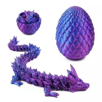 3D-печатное яйцо дракона, PLA драгоценный камень, хрустальные украшения дракона, декоративное соединение, подвижный хрустальный драгоценный камень дракона