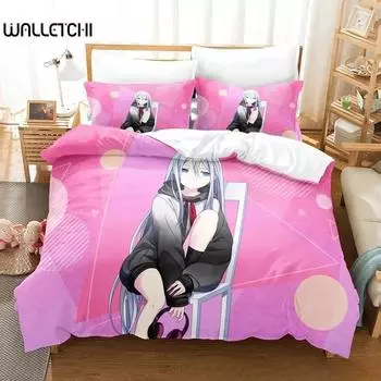 3D-печатный комплект постельного белья с рисунком аниме Kawaii Girls Yoisaki Kanade, комплект из трех предметов для взрослых и детей, комплект постельного белья для спальни, домашний текстиль 70x133cm 2pcs