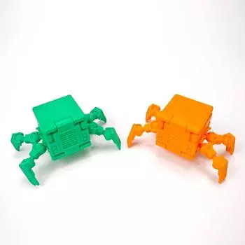 3D-печатный механический четырехногий паук, подвижная технология, игрушка-механический паук One Size оранжевый
