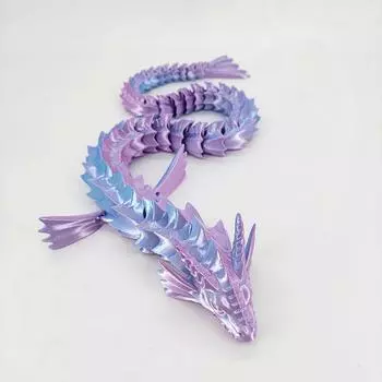 3D-печатный морской дракон и шарнир дракона, подвижная детская игрушка, украшение, украшение One Size фиолетовый