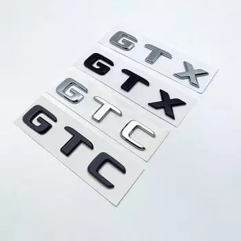 3D плоские буквы ABS эмблема GTX GTC ID4 ID6 для Volkswagen автомобиля задняя дверь крышка багажника заводская табличка значок логотип наклейка хром