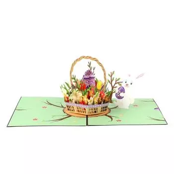 3D Pop Up открытки Пасхальное яйцо Открытка с кроликом Свадебные приглашения Поздравительные открытки с конвертом на все случаи жизни Юбилей