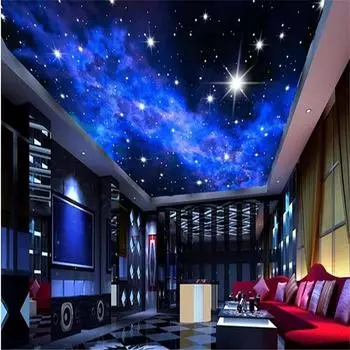 3D потолочные фрески Космическое звездное небо Обои Современные потолочные обои Гостиная Детская комната Спальня Настенные фрески 200 cm(W) x 140 cm(H)