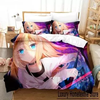 3d Print Anime Angels of Death Bedding Set Boys Girls Twin Queen Size Duvet Cover Pillowcase Bed Kids Adult Home Textiles 70x133cm 2pcs
