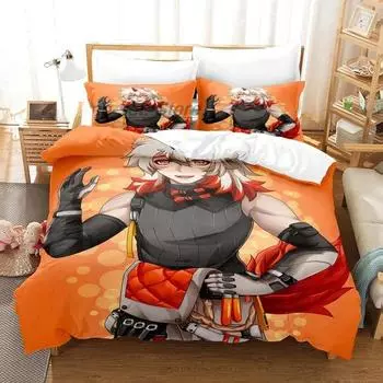 3D-принт аниме Arknights Комплект постельного белья Single Twin Full Queen King Size Комплект постельного белья Adult Kid Спальня Пододеяльник Наборы Домашний Текстиль 70x133cm 2pcs