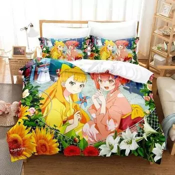 3D-принт аниме Kawaii Girl World Dai Star Комплект постельного белья Single Twin Full Queen King Size Комплект постельного белья для взрослых и детей, пододеяльники 70x133cm 2pcs