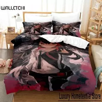 3D Print Anime Kawaii Girls okami Mio Bedding Set Single Twin Full Queen King Size Bed Set Adult Kid Bedroom Duvet cover Sets 70x133cm 2pcs