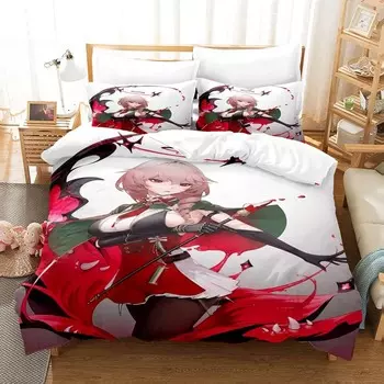 3D-принт аниме - комплект постельного белья Azur Lane односпальный двуспальный двуспальный двуспальный комплект для взрослых и детей спальня пододеяльник наборы домашнего текстиля EU Twin 135x200cm