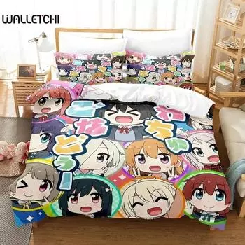 3D Print Anime Nijiyon Animation Bedding Set Duvet Cover Bed Set Quilt Cover Pillowcase Comforter king Queen Size Boys Adult 70x133cm 2pcs