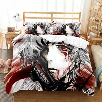 3D-принт аниме Tokyo Ghoul комплекты постельного белья пододеяльник с наволочкой Twin Full Queen King постельное белье постельное белье домашний текстиль 70x133cm 2pcs