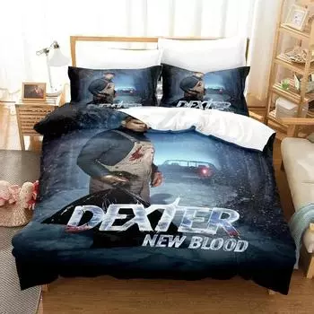 3D-принт Dexter New Blood Комплект постельного белья Пододеяльник Постельный комплект Одеяло Наволочка Одеяло King Queen Size Постельное белье для мальчиков и взрослых EU Single 135x200cm