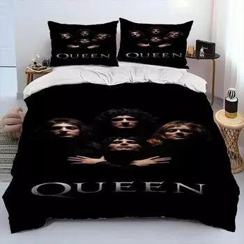 3D-принт Фредди Меркьюри Queen-Rock-Band Постельное белье Пододеяльник Постельный комплект Одеяло Наволочка Одеяло размера king-size EU Single 135x200cm