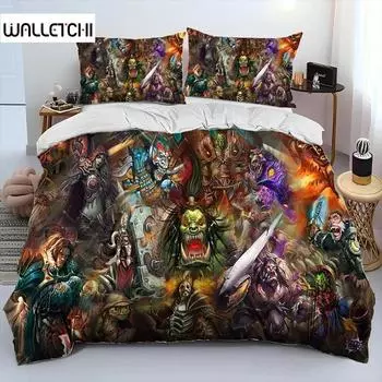 3D-принт игровой мир Warcraft WOW комплект постельного белья пододеяльник постельный комплект пододеяльник наволочка одеяло king size queen размер для мальчиков взрослых 70x133cm 2pcs