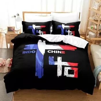 3D Print Indochine Bedding Set Duvet Cover Bed Set Quilt Cover Pillowcase Comforter king Queen Size Boys Adult Bedding Set 70x133cm 2pcs