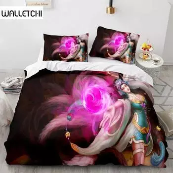 3D-принт League of Heroes Комплект постельного белья Single Twin Full Queen King Size Игровой комплект постельного белья Anime Aldult Kid Bedroom Пододеяльник Наборы A 70x133cm 2pcs