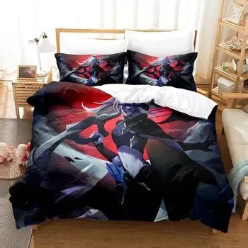 3D-принт, модный игровой комплект постельного белья Dota 2 для мальчиков и девочек, двуспальная кровать размера Queen, пододеяльник, наволочка, кровать для мальчиков, спальня для взрослых 135x200cm 2pcs