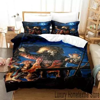 3D-принт Monkey Island Lechuck Комплект постельного белья для мальчиков и девочек Twin Queen King Size Пододеяльник Наволочка Кровать для мальчиков и взрослых 70x133cm 2pcs