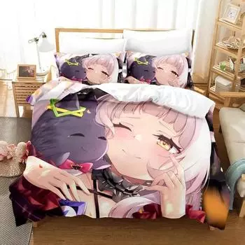 3D Print Murasaki Shion Bedding Set,Duvet Cover Comforter Bed Set Quilt Cover Pillowcase,King Queen Twin Size Boys Girls Adultse 135X200cm-2pcs