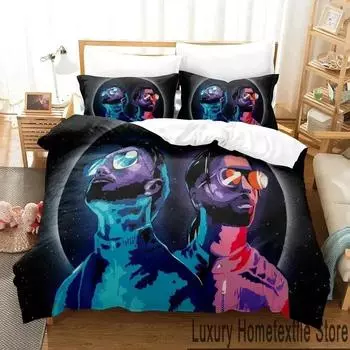 3D-принт PNL Rap Duo Комплект постельного белья для мальчиков и девочек Twin Queen King Size Пододеяльник Наволочка Кровать для мальчиков Взрослый Домашний текстиль EU Single 135x200cm