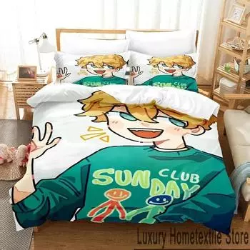 3D-принт Tommyinnit Sunday Club Постельное белье Пододеяльник Постельный комплект Одеяло Чехол Наволочка Одеяло размера king-size Для мальчиков Взрослых 70x133cm 2pcs