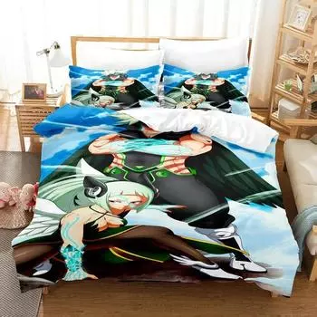 3D Printed Anime Edens Zero Bedding Set Duvet Cover Bed Set Quilt Cover Pillowcase Comforter king Queen Size Boys Adult Bedding EU Twin 135x200cm