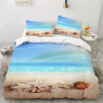 3D Printed Beach Series Duvet Cover Shell Kit Queen Full Twin King Pillowcase New Wholesale Beautiful Bedspread US Queen228x228cm