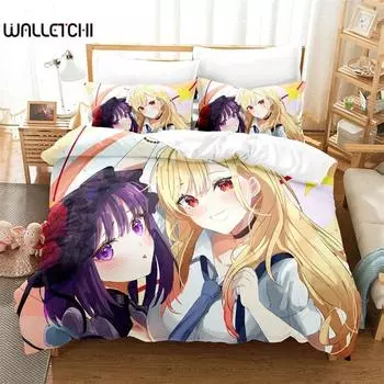 3D Printed My Dress Up Darling Bedding Set Boys Girls Twin Queen King Size Duvet Cover Pillowcase Bed boys Teen Adults 2/3pcs 135X200cm