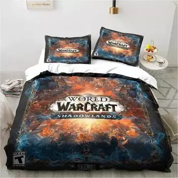 3D-печать игровой World Warcraft комплект постельного белья пододеяльник постельный комплект пододеяльник наволочка одеяло king size queen размер для мальчиков взрослых 70x133cm 2pcs