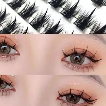 3D пушистые одиночные накладные ресницы, готовые объемные вееры, отдельные сегментированные ресницы, натуральное наращивание ресниц, хит продаж 8mm